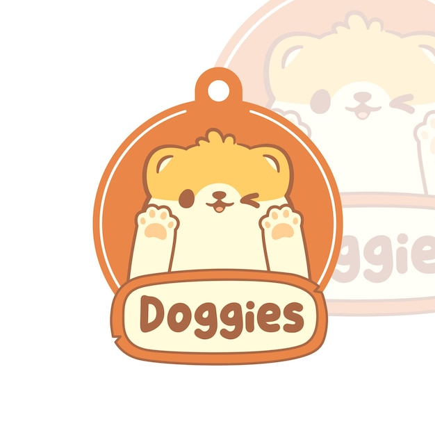 Cute Dog Name Tag Labels for pet necklace