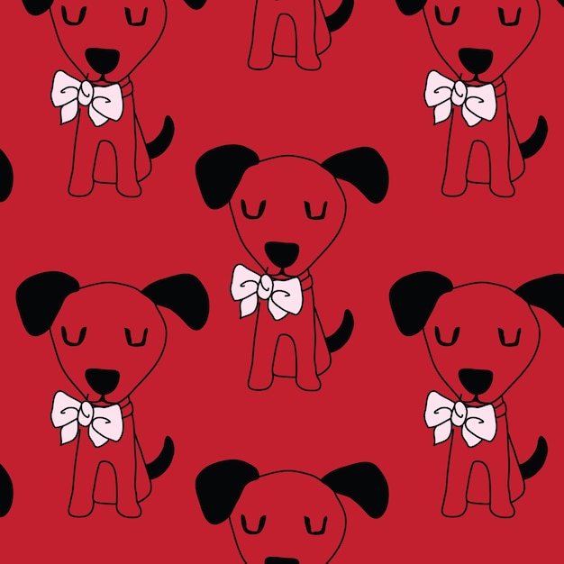 Cute dog pattern set. lovely nursery art for card, invitation, wall art, baby girl party