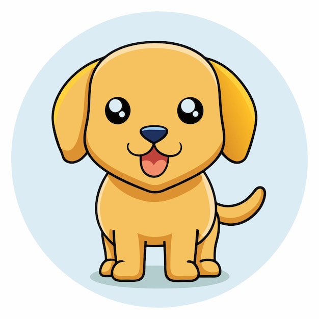 Cute Dog Sticking Her Tongue Out Cartoon Icon Illustration
