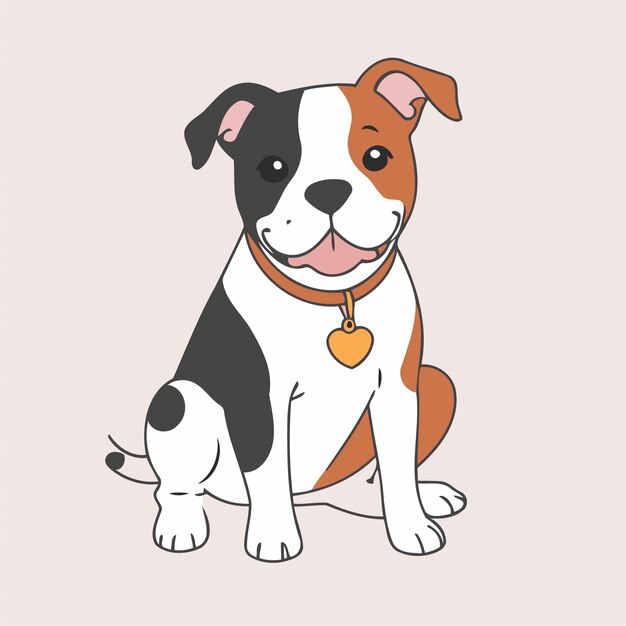 Vector cute dog for toddlers vector illustration