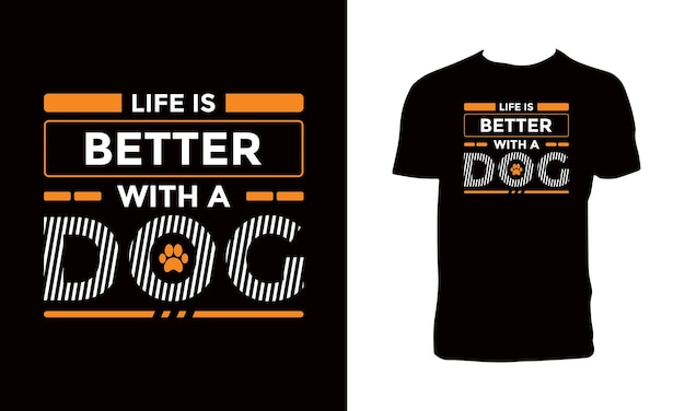 Cute Dog Typography T Shirt Design.