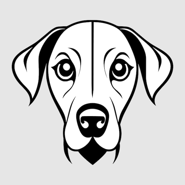 Красивая собачья векторная черно-белая коллекция дизайна мультфильмов белый фон домашние животные