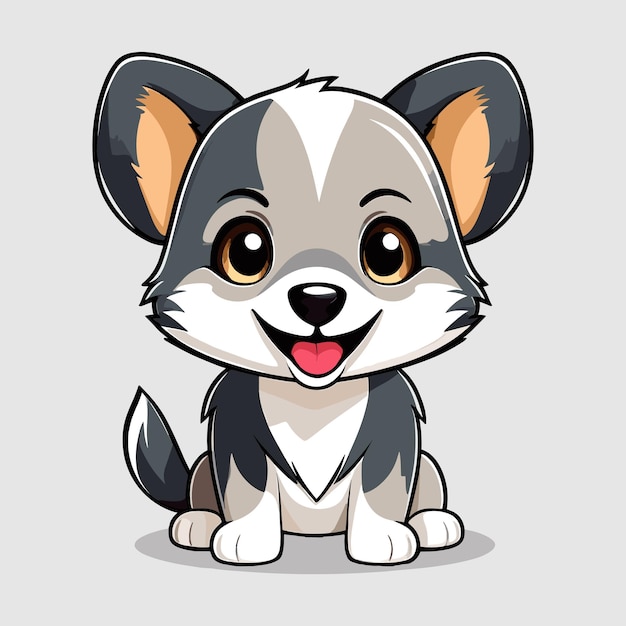 cute dog vector cartoon for branding