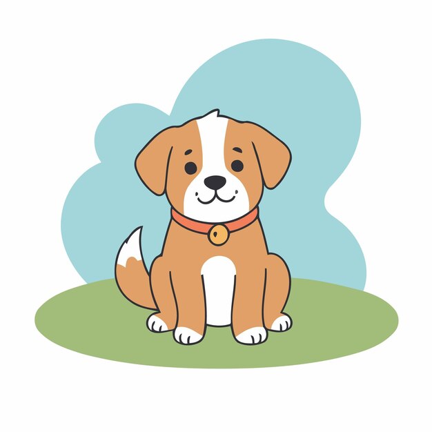 Vector cute dog vector illustration of a for toddlers books