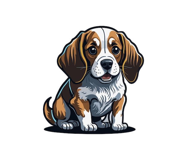 Vector cute dog vector illustrations art
