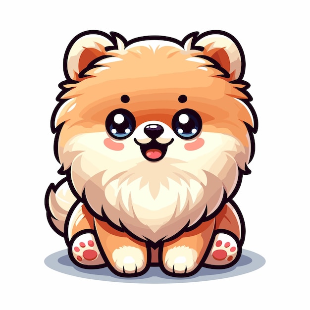 Vector cute dog vector on white background