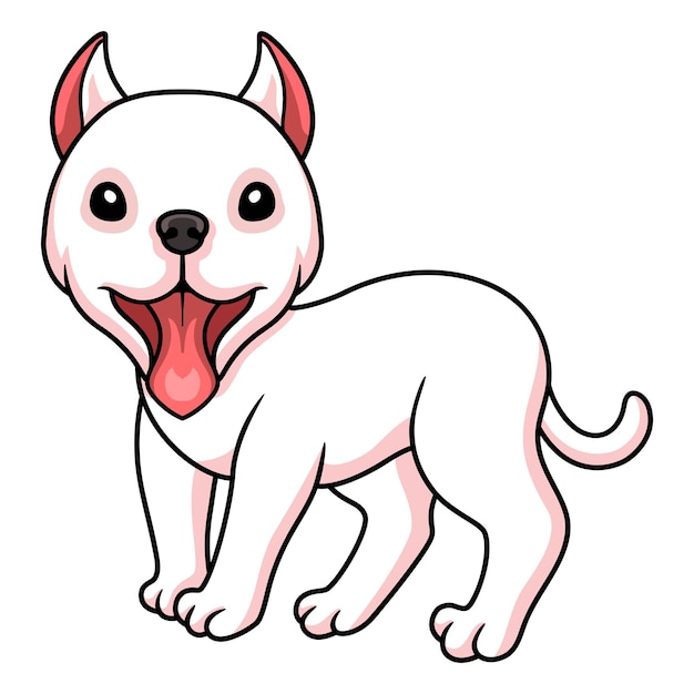 Cute dogo argentino dog cartoon