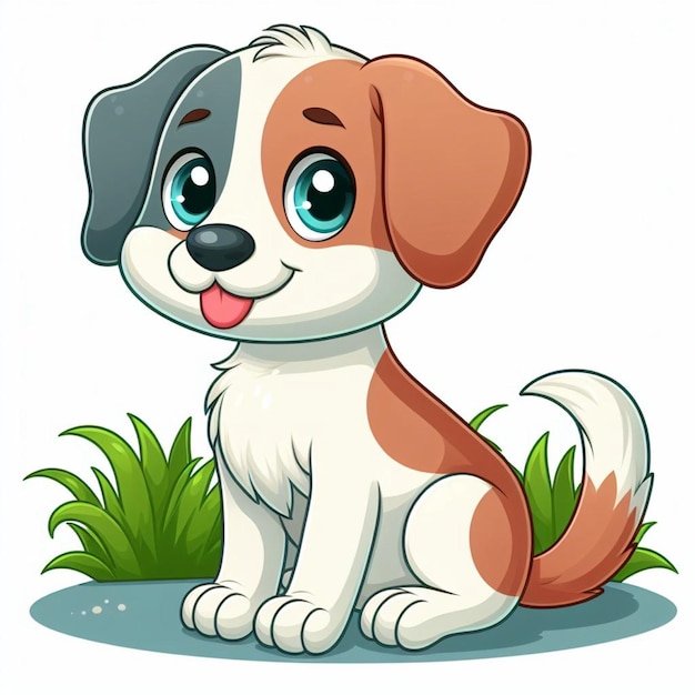 Vettore cutie dogs vector illustrazione di cartoni animati