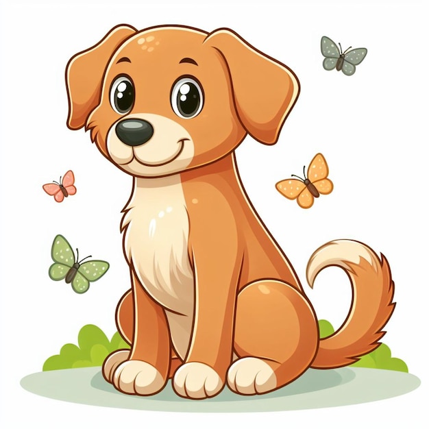 Cute Dogs Vector Cartoon illustration