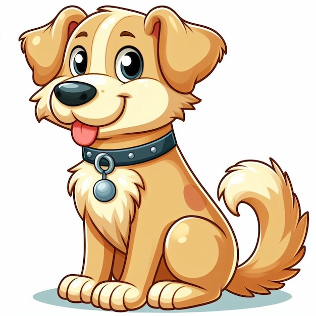 Cute dogs vector cartoon illustration