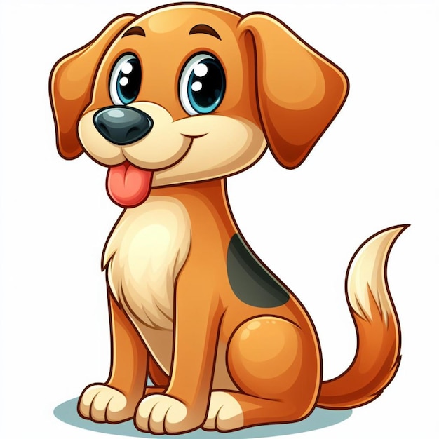 Vector cute dogs vector cartoon illustration
