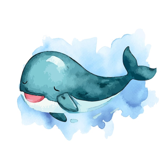 Cute Dolphin Clipart Watercolor