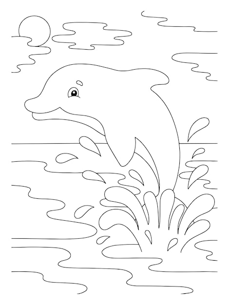 Dolphin line drawing hi-res stock photography and images - Alamy