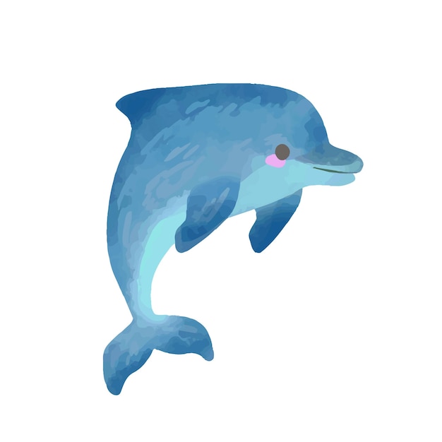 Vector cute dolphins