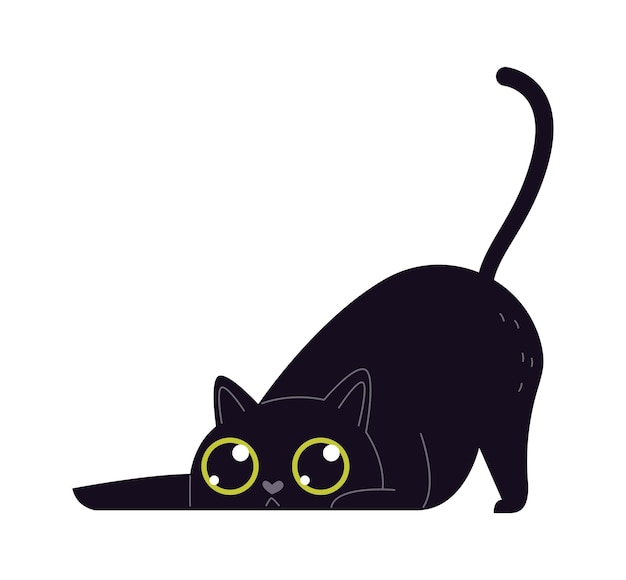 Cute black cat icon Royalty Free Vector Image - VectorStock