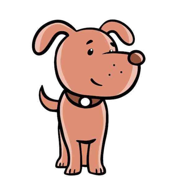 Vector cute domestic dog