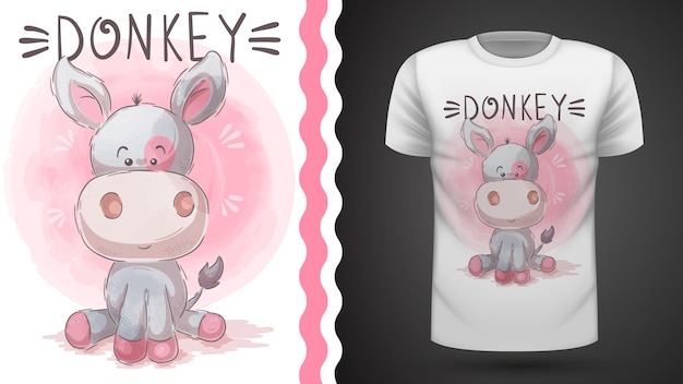 Cute donkey - idea for print t-shirt