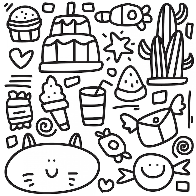 Cute doodle design illustration