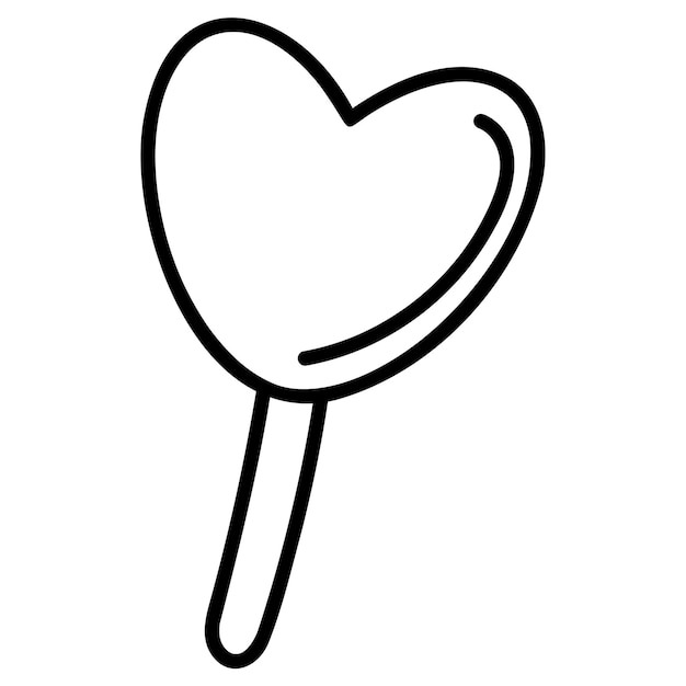 Cute doodle lollipop from the collection of girly stickers Cartoon white and black vector illustration