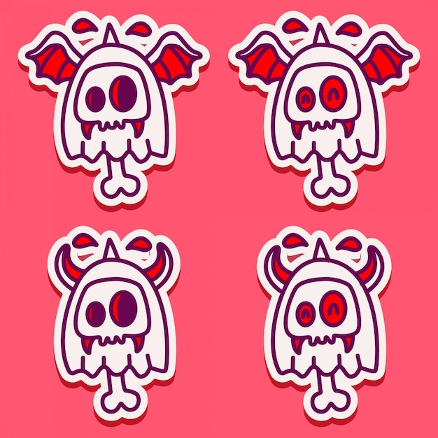 cute doodle monster design