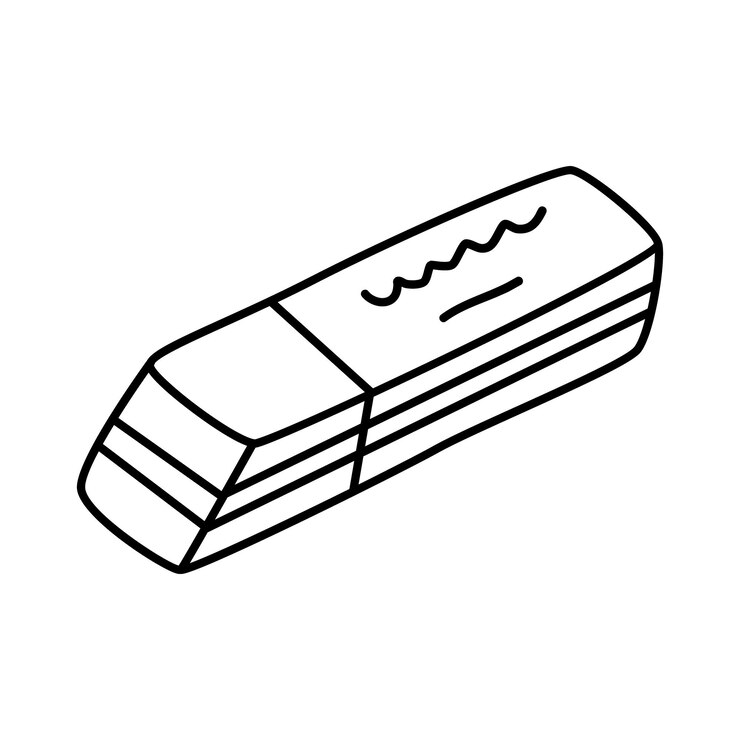Vector 멋진 도들 연필 지우기, 학교 작업, 대학 공부, 손으로 그려진 고전 고무, 그림 그리기, 글쓰기, 교정, 어린이용 학교용 서류, 터 클리파트, 고립