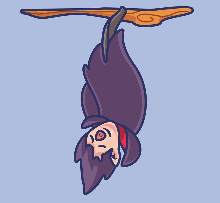 Vector cute dracula vampire sleeping. isolated cartoon animal halloween illustration. flat style suitable for sticker icon design premium logo vector. mascot character