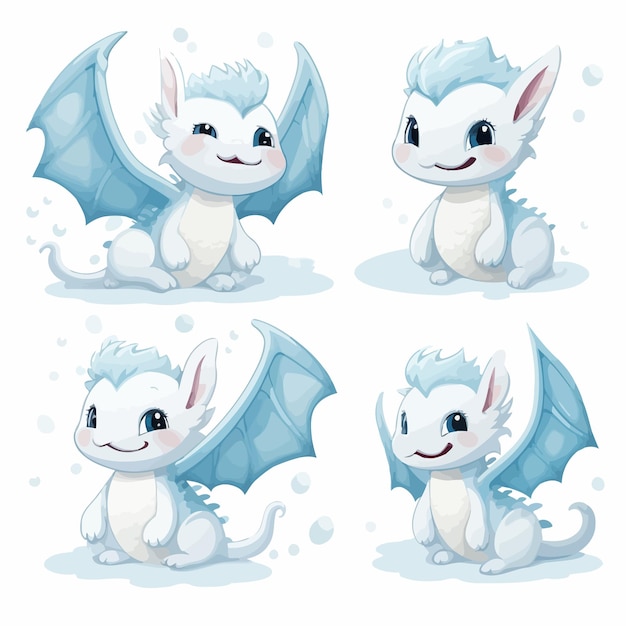 Vector cute dragon vector