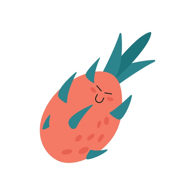 Cute Dragonfruit Vector Fruit Illustration