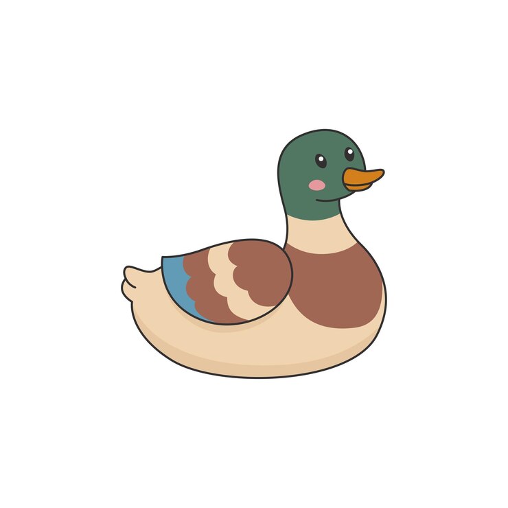 Premium Vector | Cute drake duck vector n cartoon style