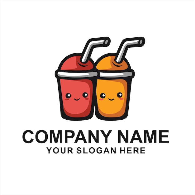 Cute drink logo