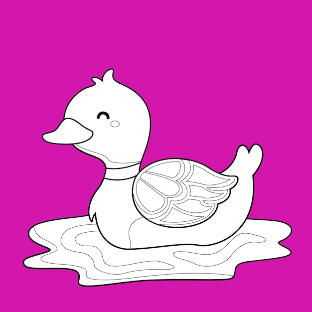 Cute Duck Animal Digital Stamp