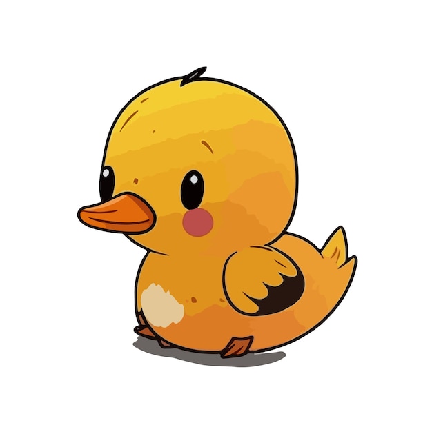 Vector cute duck cartoon style