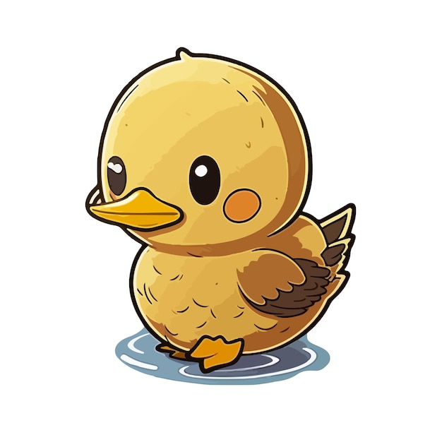 Vector cute duck cartoon style