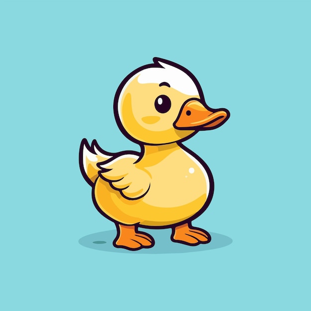 Cute Duck Cartoon Vector Illustration