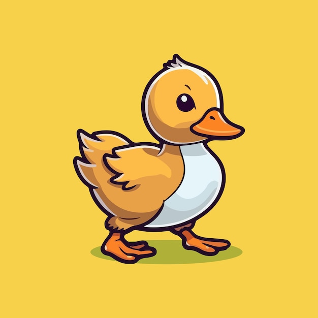 Cute Duck Cartoon Vector Illustration