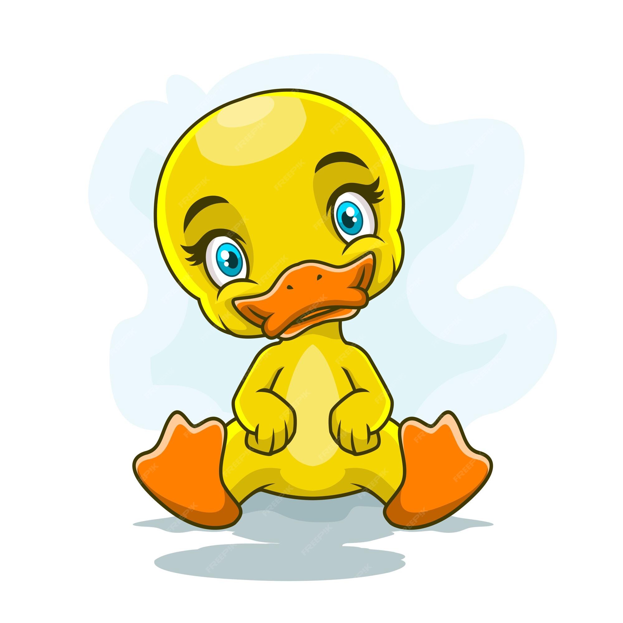 Premium Vector | Cute duck cartoon with a smiling face Premium Vector | Cute duck cartoon with a smiling face
