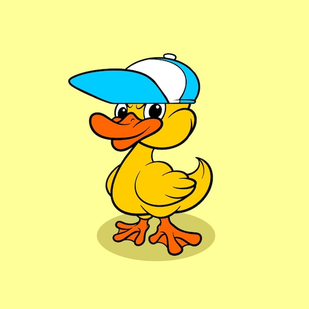 Vector cute duck cartoon