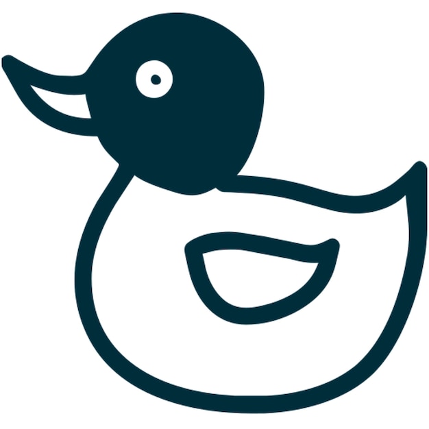 Vector cute duck icon