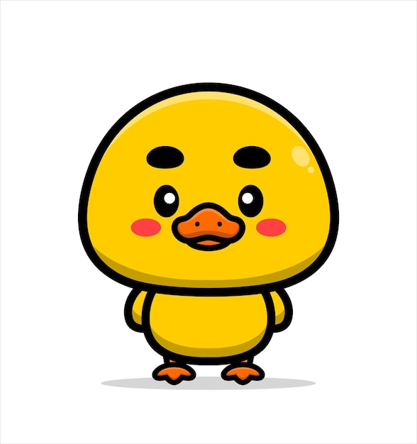 Vector cute duck mascot design