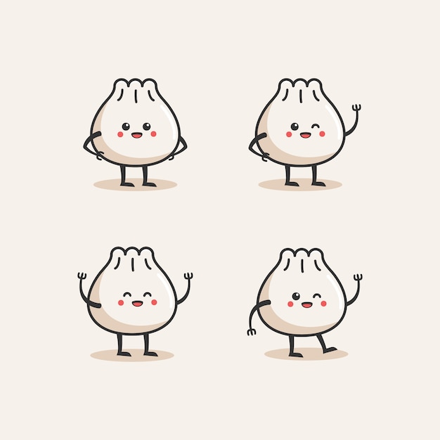 Cute dumpling logo