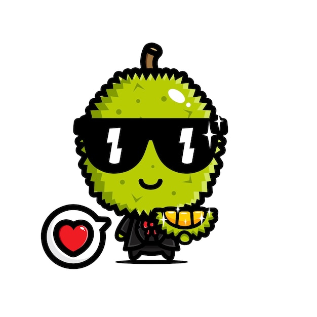cute durian with cool costume