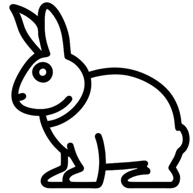 cute dwarf rabbit icon