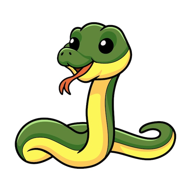 Vector cute easten racer snake cartoon