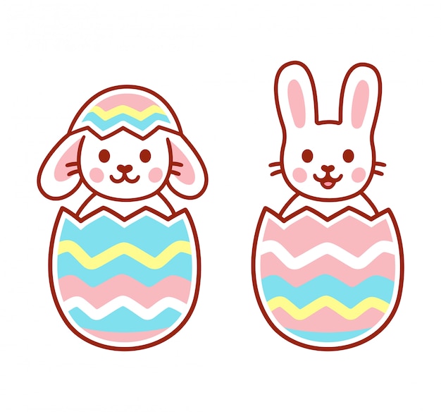 Cute easter bunnies