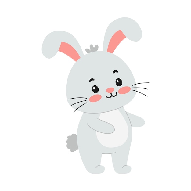 Cute easter bunny Vector illustration