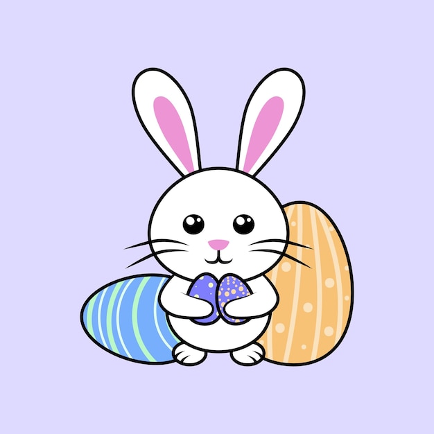 Vector cute easter bunny