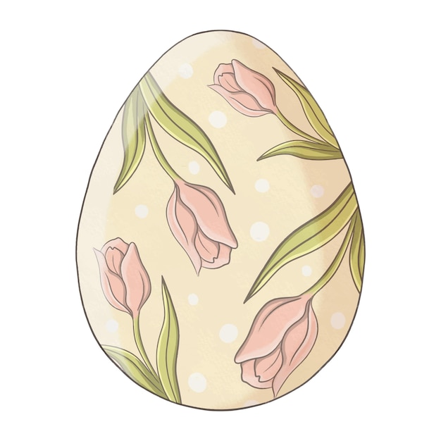 Cute easter egg illustration