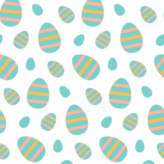 Cute easter eggs seamless pattern vector illustration