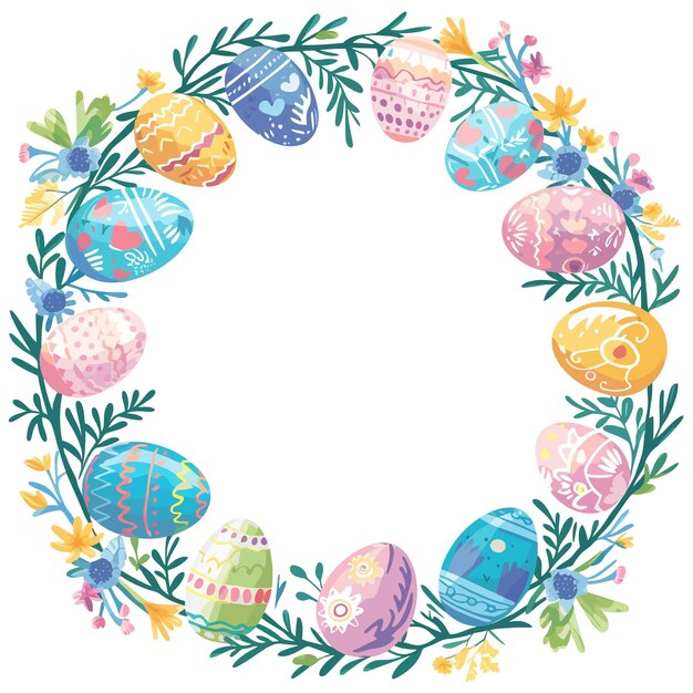 Cute_Easter_festive_frame_vector_Illustration