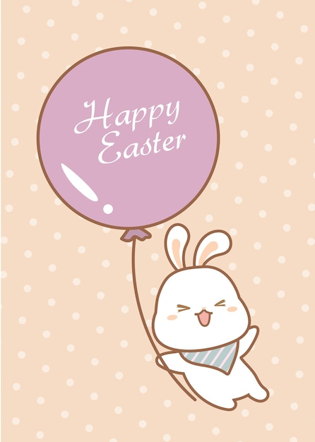 Cute Easter Vector Bunny Character